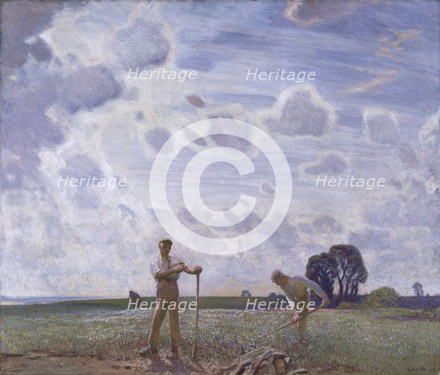 'In the fields in June', 1914. Artist: George Clausen.