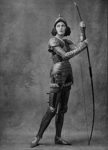 Ida Rubinstein as Saint Sebastián in "The Martyrdom of Saint Sebastián" at the Chatelet..., 1911. Creator: Anonymous ().