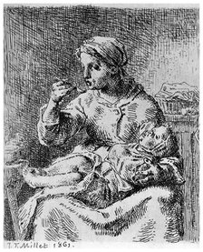 'La Bouillie', 1861 (1924). Artist: Jean Francois Millet