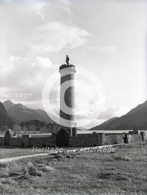 The Glenfinnan Monument on the shores of Loch Shiel, Glenfinnan, Scotland, c1955.  Creator: Arthur Charles Kirby Ware.