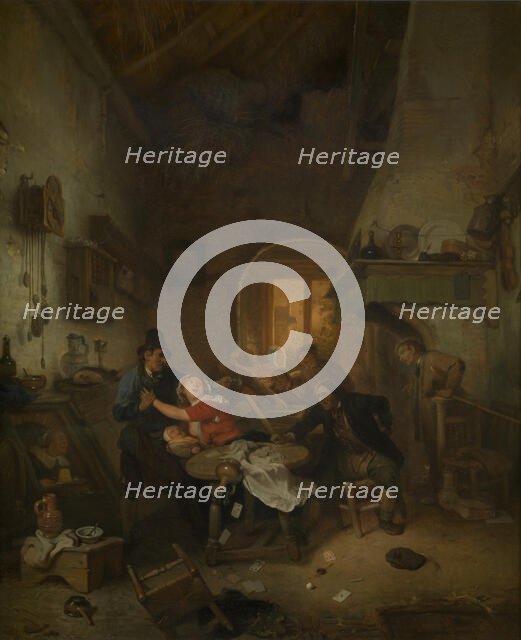 Cardplayers Quarreling. Creator: Ignatius van Regemorter.