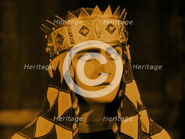 Margarete Schön als Kriemhild in the Film "Die Nibelungen: Kriemhild's Revenge" by Fritz Lang, 1924. Creator: Anonymous.