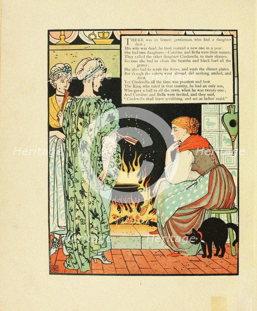 Illustration for Fairy Tale Cinderella. Artist: Crane, Walter (1845-1915)