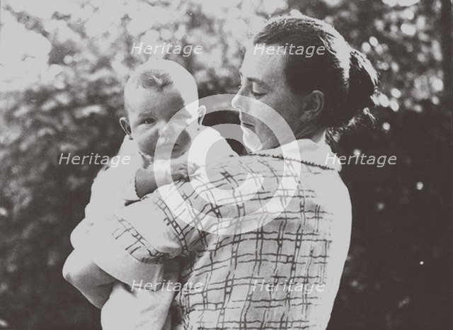 Hilde Mangold (1898-1924) with her baby, 1924. Artist: Anonymous  