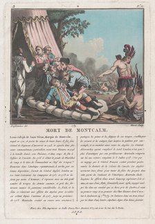 Mort de Montcalm [The Death of Montcalm at Quebec..., late 18th-early 19th century. Creator: Jean Baptiste Morret.