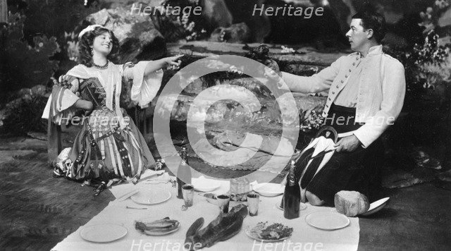 Ellaline Terriss and Seymour Hicks in The Gay Gordons, c1907. Artist: Unknown