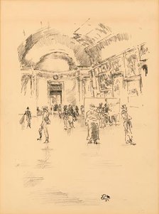 Long Gallery at the Louvre, c1896. Creator: James Abbott McNeill Whistler.