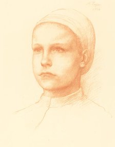 Young Peasant (Jeune paysanne), 1904. Creator: Alphonse Legros.