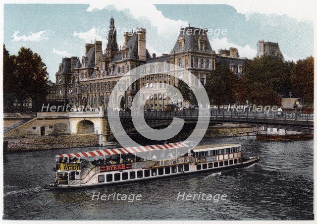 Hotel de Ville, Paris, c1900. Artist: Unknown