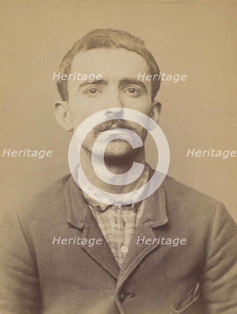 Villa. Jean. 29 ans, né à Farini d'Olma (Italie). Manoeuvre. Anarchiste. 2/3/94., 1894. Creator: Alphonse Bertillon.