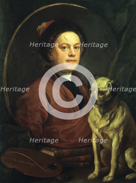 'The Painter and his Pug ', 1745. Artist: William Hogarth