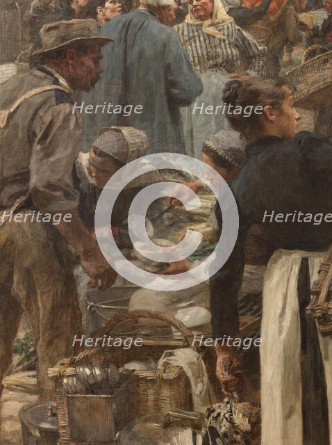 Les Halles, 1895. Creator: Leon-Augustin Lhermitte.