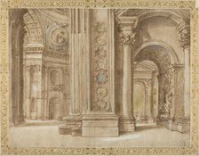 The Interior of Saint Peter's, Rome, first quarter 17th century. Creator: Unknown.