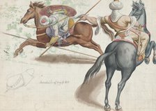 Fighting Horsemen, 1818. Creator: Friedrich Olivier.