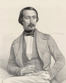 Portrait of the pianist and composer Félix Le Couppey (1811-1887). Creator: Alophe, Marie-Alexandre Menut (1812-1883).