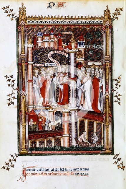 St Denis sends out missionaries, 1317. Artist: Unknown