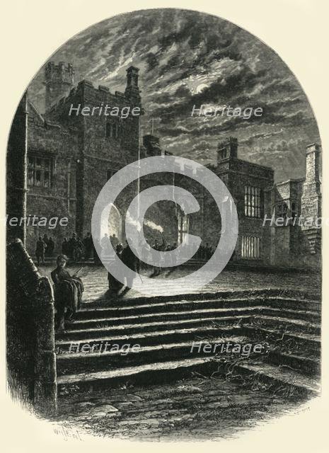 'The Courtyard, Haddon Hall', c1870.