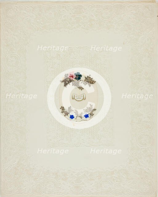 Wilt Thou Be My Bride (valentine), 1847. Creator: David Mossman.