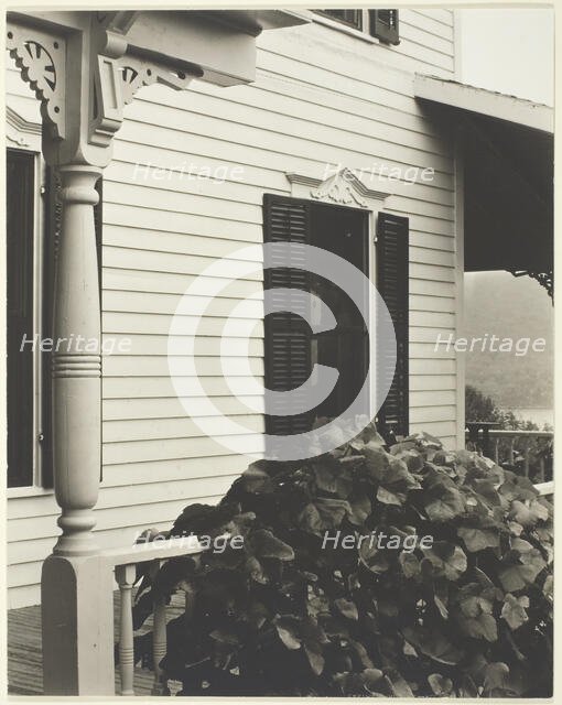 House and Grape Leaves, 1934. Creator: Alfred Stieglitz.