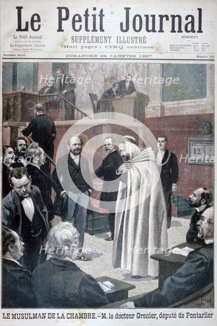 Dr Philippe Grenier, the first Muslim Deputy in the French National Assembly, 1897. Artist: Oswaldo Tofani