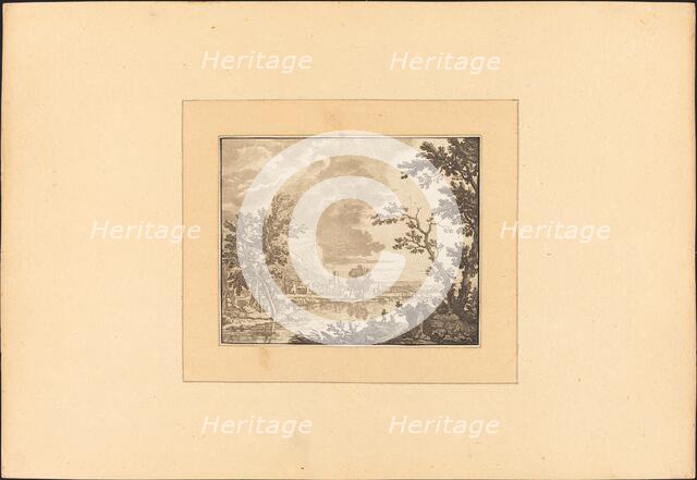 Landscape with River and Town, published 1782. Creator: Maria Catharina Prestel.