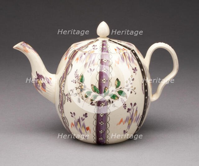 Teapot, Leeds, c. 1770. Creator: Unknown.