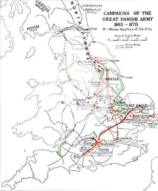 'Campaigns of the Great Danish Army 865-875.', (1935). Artist: Unknown.