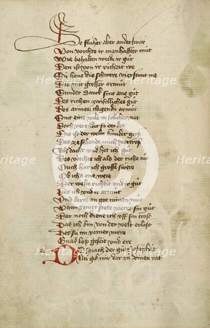 Text Page; Barlaam und Josaphat, 1469. Creator: Unknown.