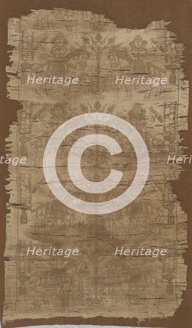 Panel with Falconers, 1516-1955. Creator: Unknown.