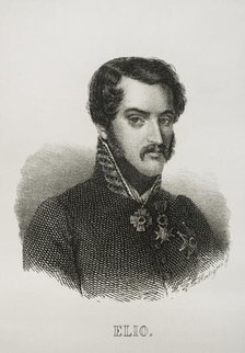 Joaquín Elío y Ezpeleta (1806-1876), Spanish general who fought in the three wars, 1845.  Creator: Pedro Hortigosa.