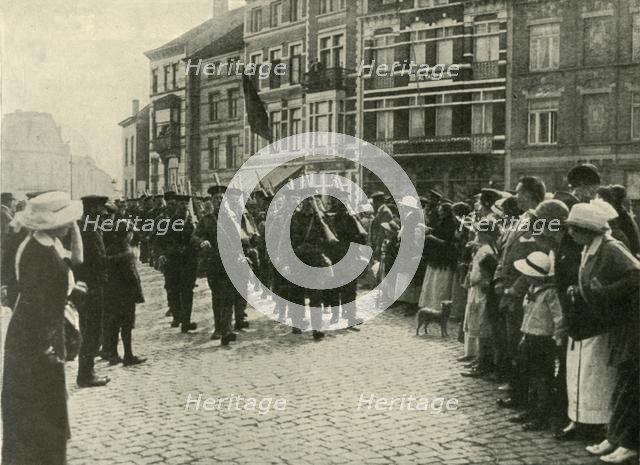 'The Arrival of the British Marines at Ostend', First World War, 1914, (c1920).  Creator: Unknown.