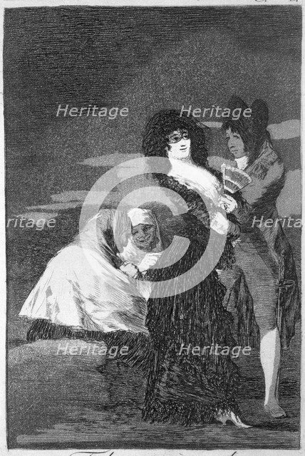 Los Caprichos, series of etchings by Francisco de Goya (1746-1828), plate 5: 'Tal para cual' (Two…