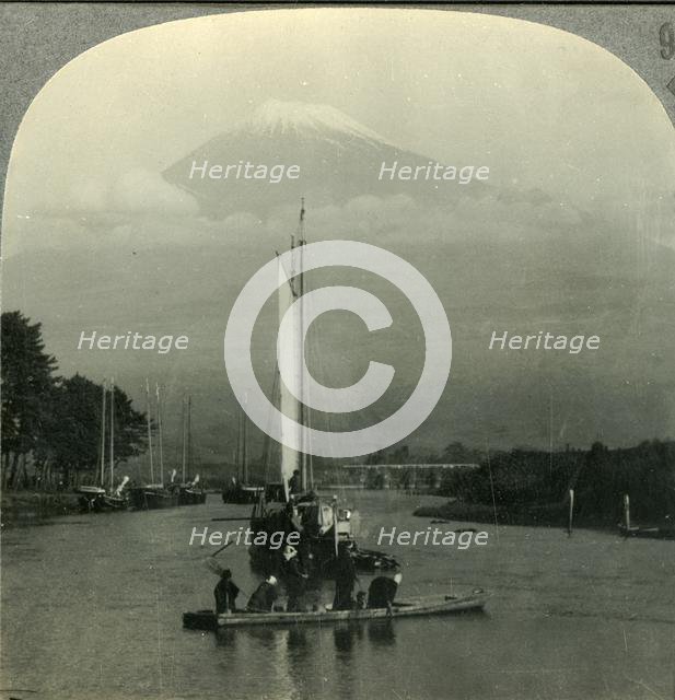 'Beloved of Artists and Poets - Snow-capped Fuji, the sacred Mountain of Japan', c1930s. Creator: Unknown.