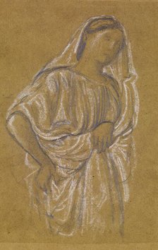 St Theophilus and the Angel - Study of a Court Lady, 1863-67. Creator: Sir Edward Coley Burne-Jones.