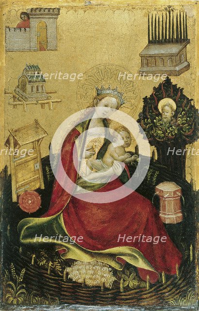 The Virgin and Child in the Hortus Conclusus. Artist: Westphalian Master (active ca 1470-1480)
