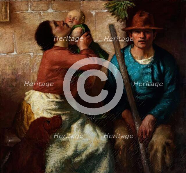 The Mother's Kiss, 1900-1921. Creator: William Strang.