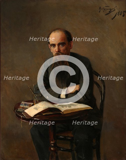 Portrait of the Painter Yefim Yefimovich Volkov (1844-1920), 1885. Artist: Kuznetsov, Nikolai Dmitrievich (1850-1929)
