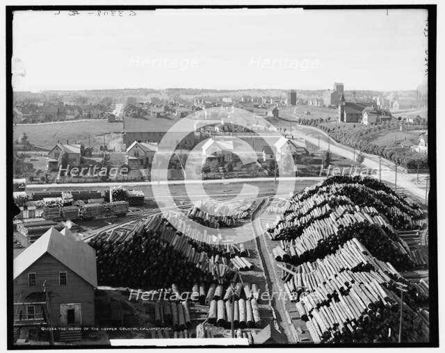 The Heart of the copper country, Calumet, Mich., between 1880 and 1930. Creator: Unknown.