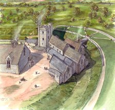 Ludgershall Castle, late 14th century, (c1990-2010) Artist: Peter Dunn.