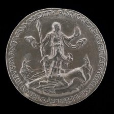 Man Standing on an Eagle [reverse], 1473. Creator: Sperandio Savelli.