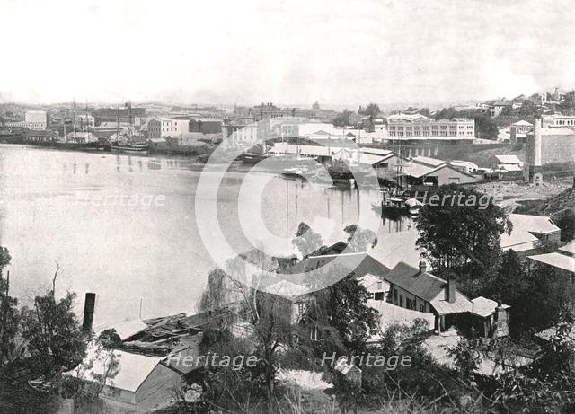 View of the city and the river, Brisbane, Australia, 1895.  Creator: Unknown.