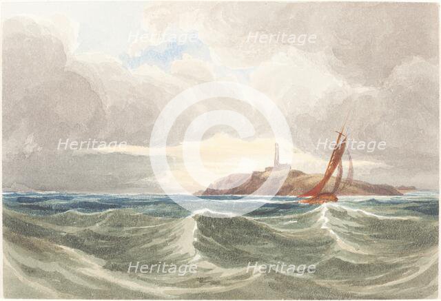 Seascape with Lighthouse. Creator: James Bulwer.