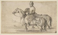 Polish Groom Bathing Horses, ca. 1662. Creator: Stefano della Bella.