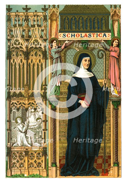 St Scholastica, 1886. Artist: Unknown