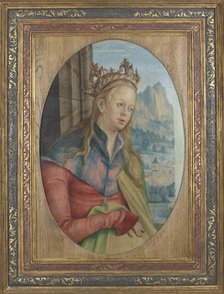 Saint Catherine of Alexandria-Fragment of a Triptych Wing, c1511. Creator: Hans von Kulmbach.