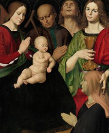 The Holy Family with Four Saints and a Female Donor, c. 1510. Creator: Antonio Rimpacta.