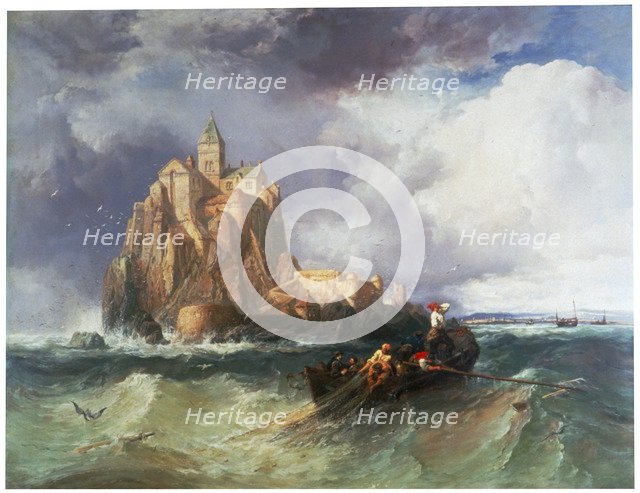 'Mont St Michel', 1868.                                                Artist: James Webb