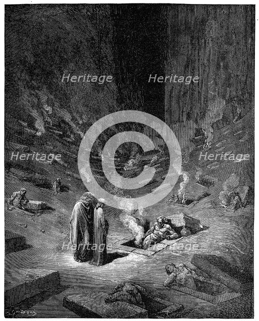 Hell: the city of Dis, Roman god of the underworld, 1863. Artist: Gustave Doré