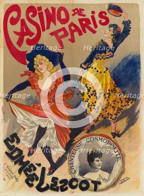 Casino de Paris. Edmée Lescot, ca 1895-1900. Creator: Feure, Georges de  .