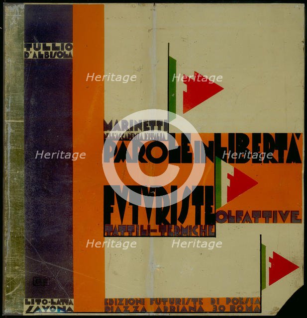 Parole in libertà, 1932. Creator: Marinetti, Filippo Tommaso (1876-1944).